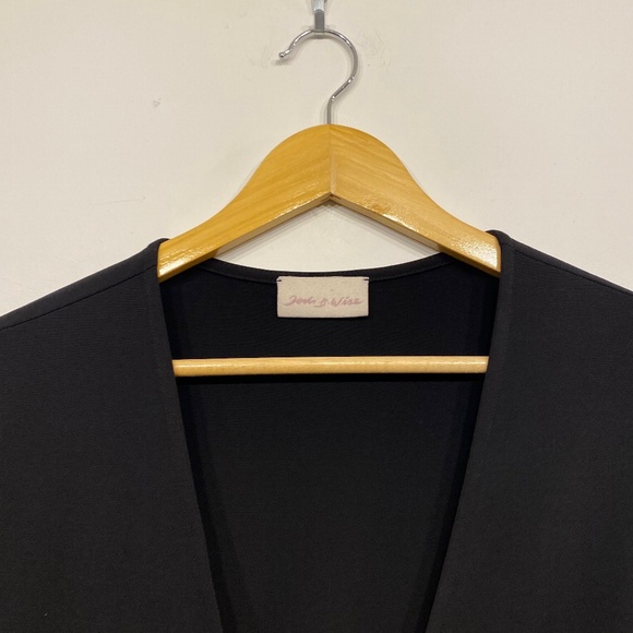 Jodi B. Wise Black Long Sleeve Wrap Dress - Picture 2 of 5